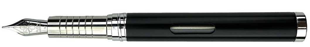 Diplomat Nexus Black & Chrome Fountain Pen Steel Nib 111